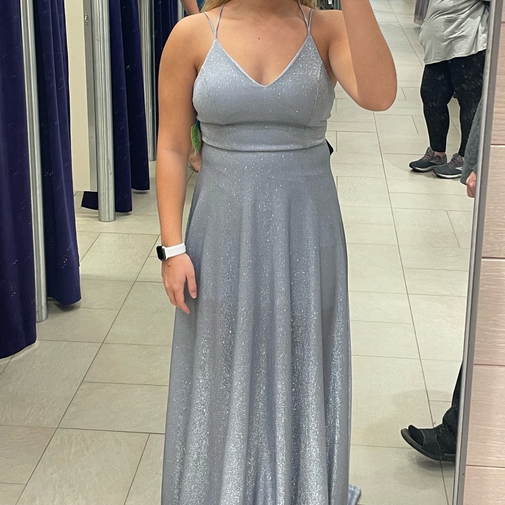 Light blue / silver / grey prom dress / size medium